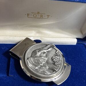 Vintage FORT Elephant Money Clip Silver-tone, USA